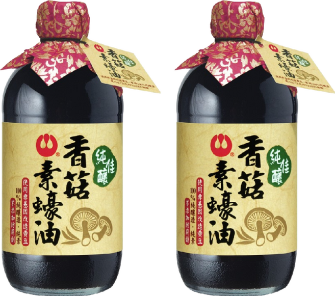 萬家香 純佳釀香菇素蠔油, 510g, 2瓶