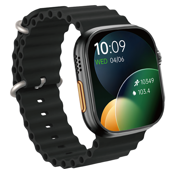 Songwin 尚之宇 全能觸控智慧手錶ULTRA 4.9 x 4.4 x 1.3cm, 2.01吋, 沉穩黑