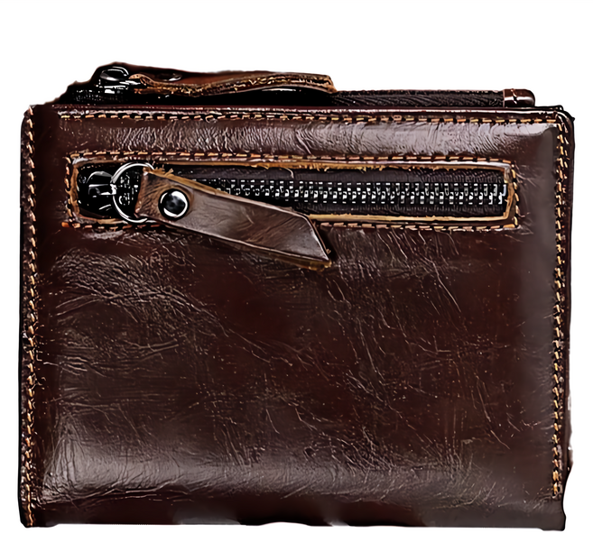 真皮頭層牛皮復古多隔層男士皮夾 0.08kg