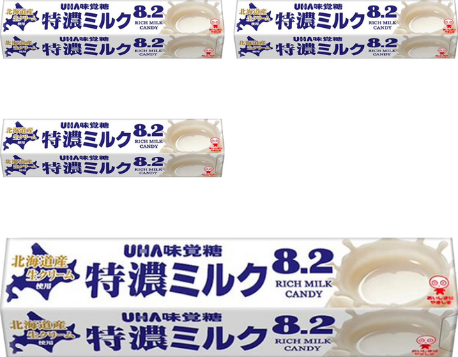 UHA 味覺糖 特濃牛奶條糖, 37g, 4條
