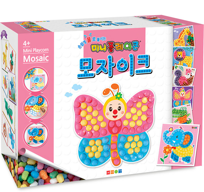 PLAYCORN 迷你神奇玉米粒創作盒馬賽克套組, 1組, 多色