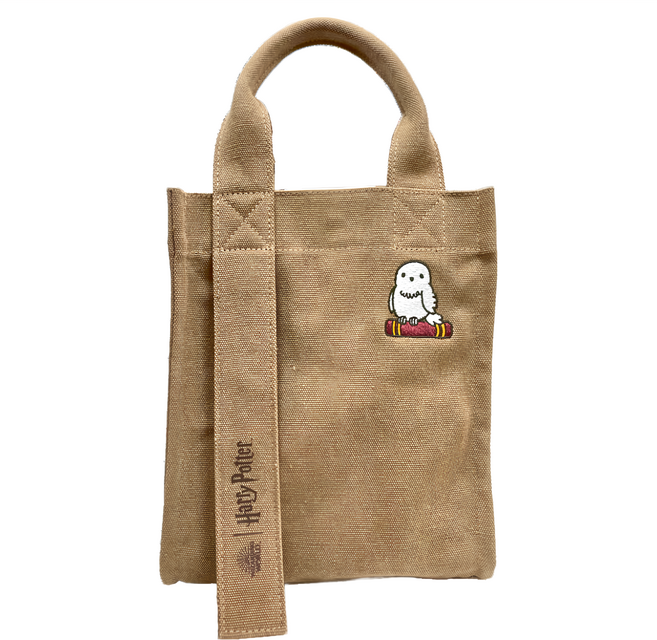 Harry Potter 哈利波特 刺繡帆布包, 嘿美 咖色