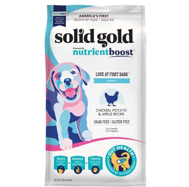 solid gold 素力高 血漿系列 幼犬 成長茁壯犬糧, 雞肉 + 馬鈴薯 + 蘋果, 22lb, 1袋