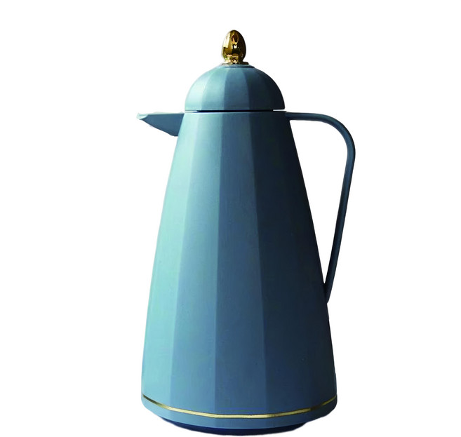 TROMSO 巴黎雅典娜玻璃內膽無毒保溫壺, 1L, 典雅茉藍, 1個