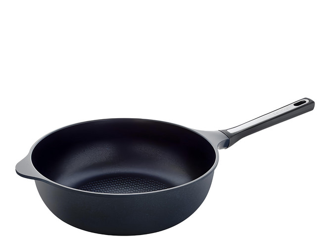 Arnest Bellfina 鑽石極輕不沾深炒鍋 瓦斯爐適用款 四層耐磨塗層 740g輕巧設計 8.5cm深鍋 大圓內徑 蓄熱佳, 28cm, 1個