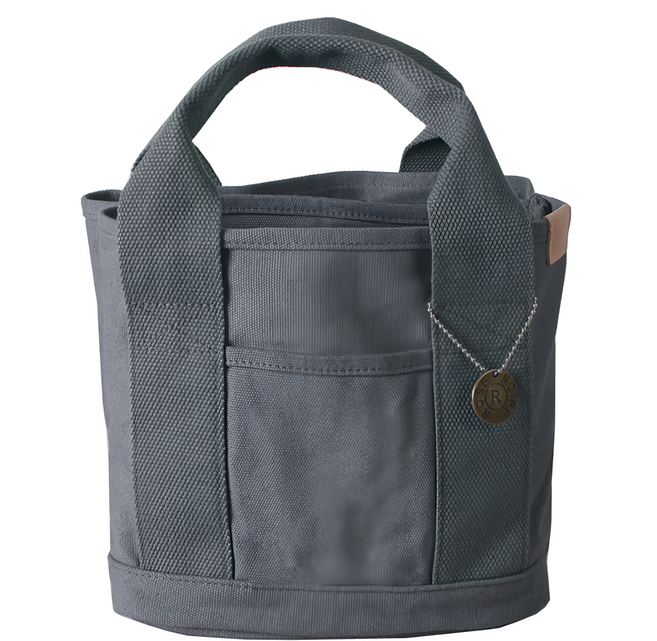 ROSE NOIRE 時尚簡約帆布托特包 - 灰色 350克