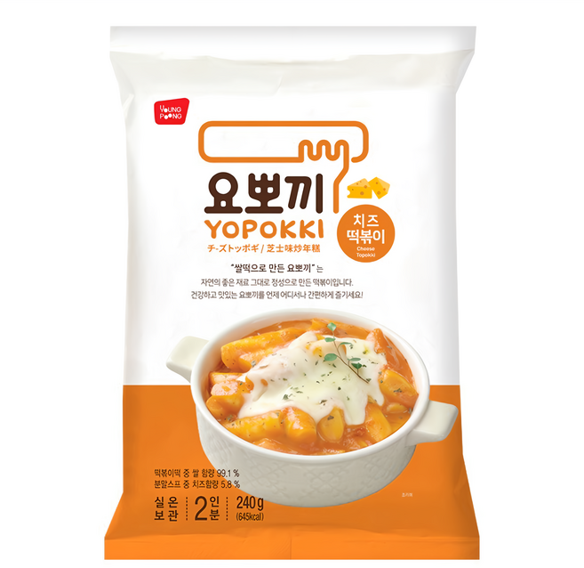 YOPOKKI 芝士味辣炒年糕, 240g, 1包
