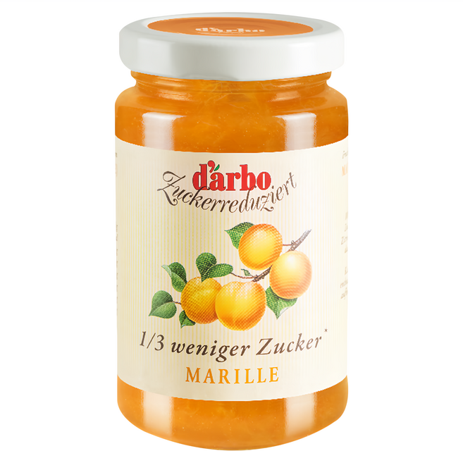 d'arbo 德寶 80%果肉減糖杏桃果醬, 250g, 1罐