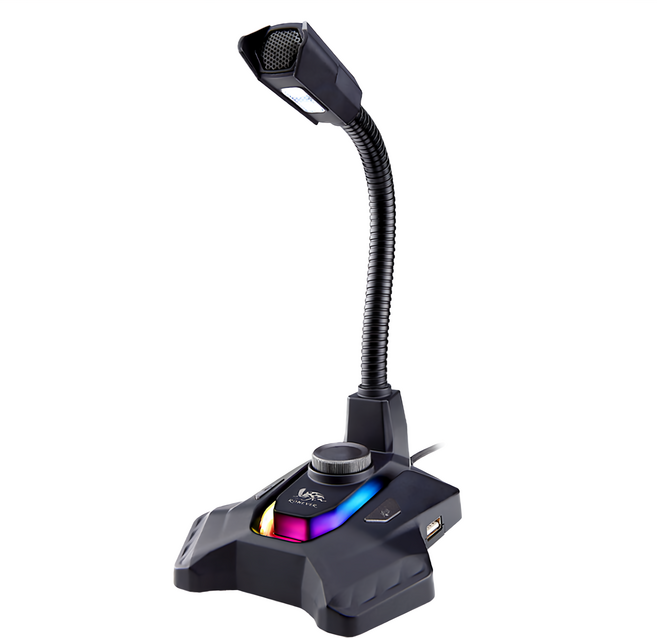 RONEVER RGB 電競麥克風 128 x 113 x 268mm 279g, MAE041, 黑色