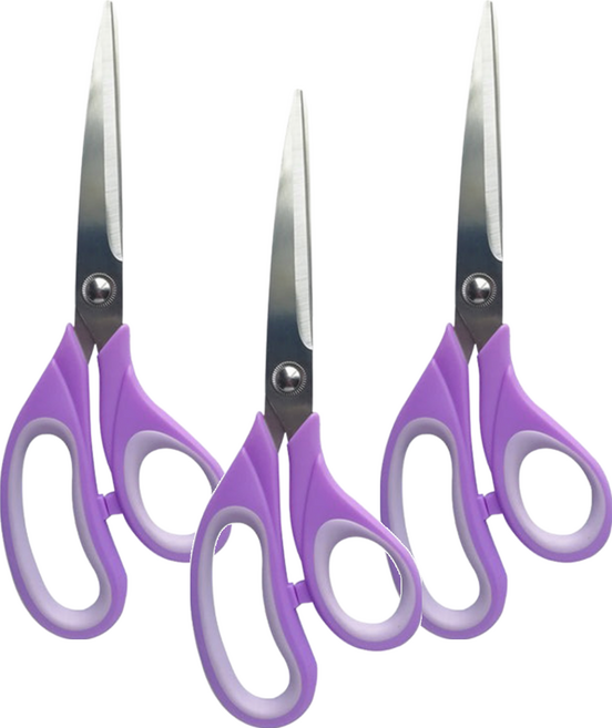CLARE 萬用型 事務剪刀 90402-1 19cm, 3支, 紫色