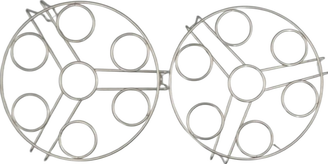304不鏽鋼蒸架 上層17.5 x 7.5 x 4cm 128g + 下層17.5 x 5.5 x 4cm 120g, 17.5cm, 1組