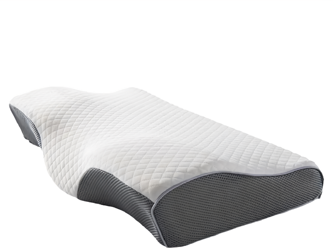 HONDONI 人體工學4D蝶型止鼾護頸低眠枕頭 Z1-EY, 沉靜灰, 1個