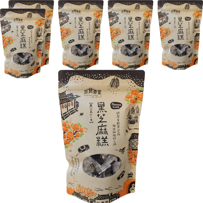 良食草堂 黑芝麻糕, 200g, 6袋