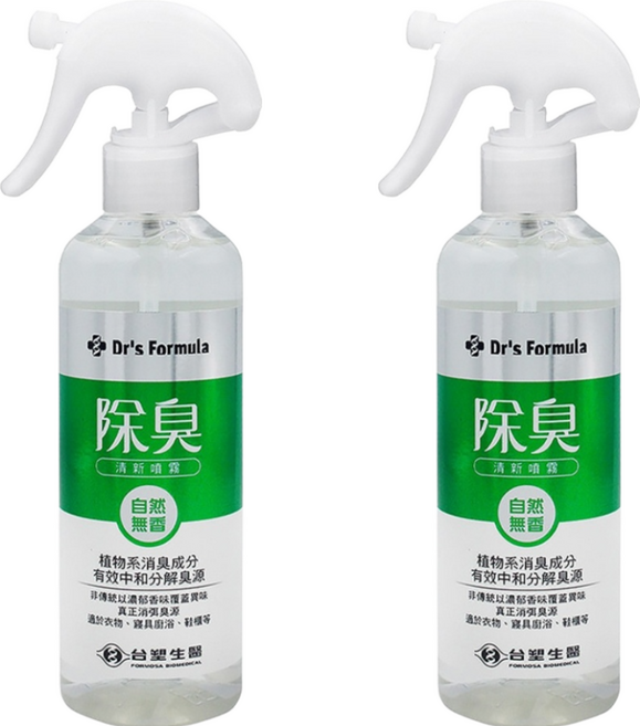 台塑生醫 Dr's Formula 除臭清新噴霧 無香, 255g, 2瓶