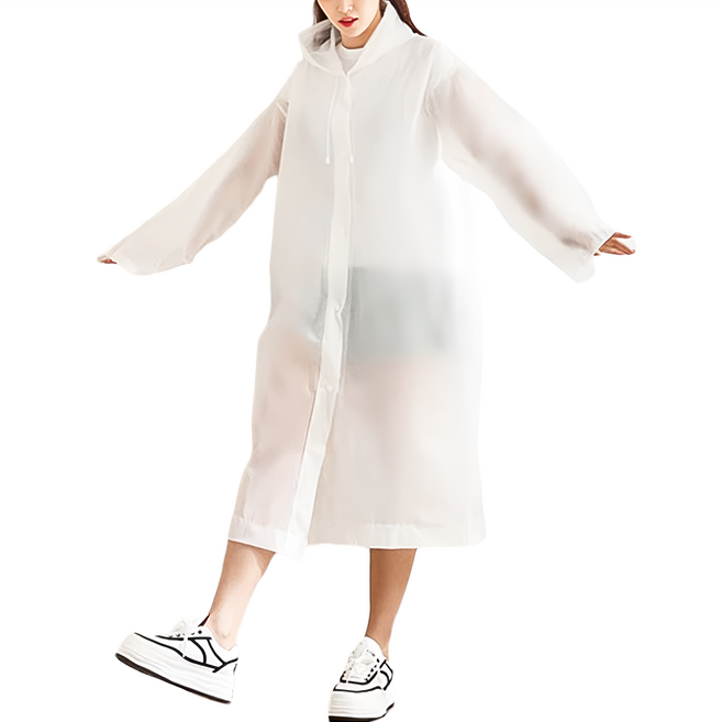 小麥購物 輕便雨衣 Y489 143g 成人(145 x 70cm), 半透明, 3件