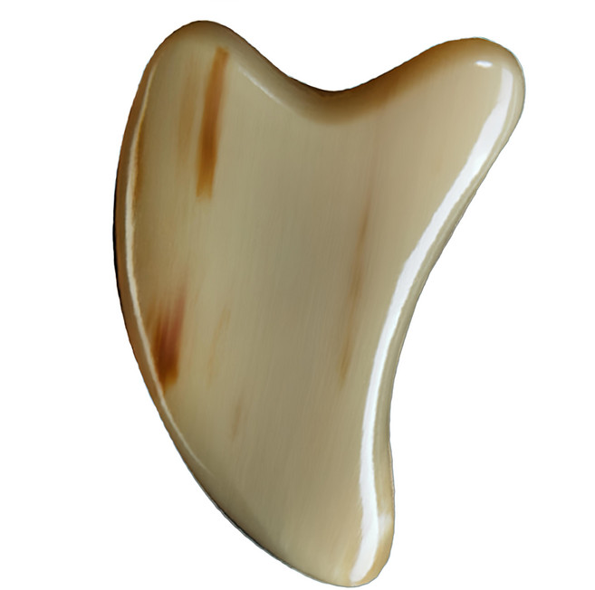 BEAUTY DISPLAY 美得像專櫃 15年老白水牛角刮痧板 厚款, 1個, 木色調