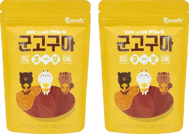 Yomit 韓爸田園日記 谷谷瑪小地瓜 6個月以上, 烤地瓜, 16g, 2包