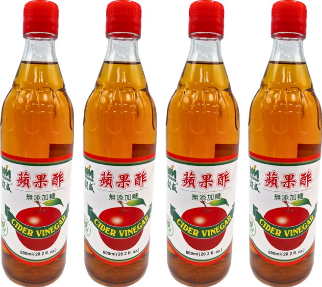 KOKUMORI 穀盛 無糖蘋果酢, 600ml, 4瓶