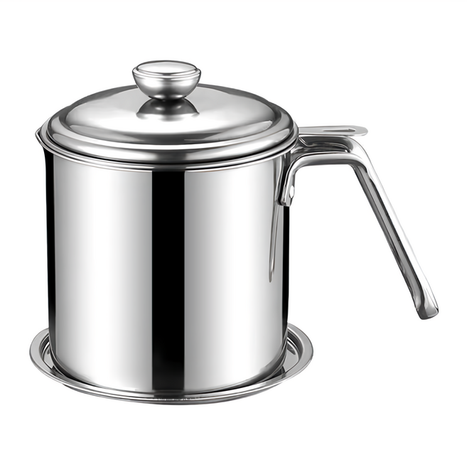 多功能304不鏽鋼過濾油壺, 1個, 2L