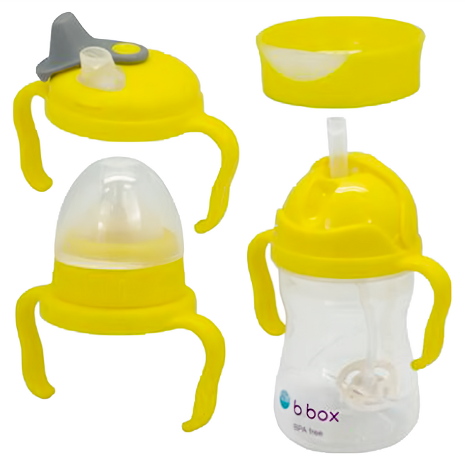 b.box 四合一水杯套組, 240ml, 1組, 檸檬黃