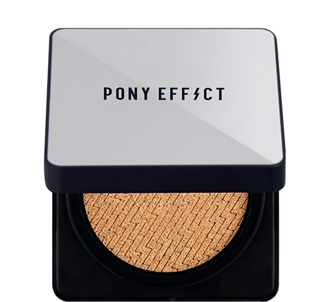 PONY EFFECT 氣墊粉餅組 SPF50 PA+++ 抗藍光和紫外線 無重力粉體, 001 ROSY IVORY, 1組