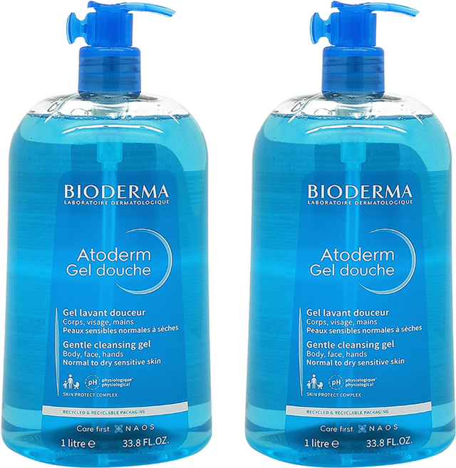 BIODERMA 舒益B3平衡修護沐浴露, 2個, 1L