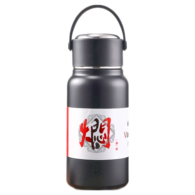 apex Innovation 316不鏽鋼茶水分離悶燒保溫杯 食品級PP內塞 304不鏽鋼杯蓋, 黑色, 800ml, 1個