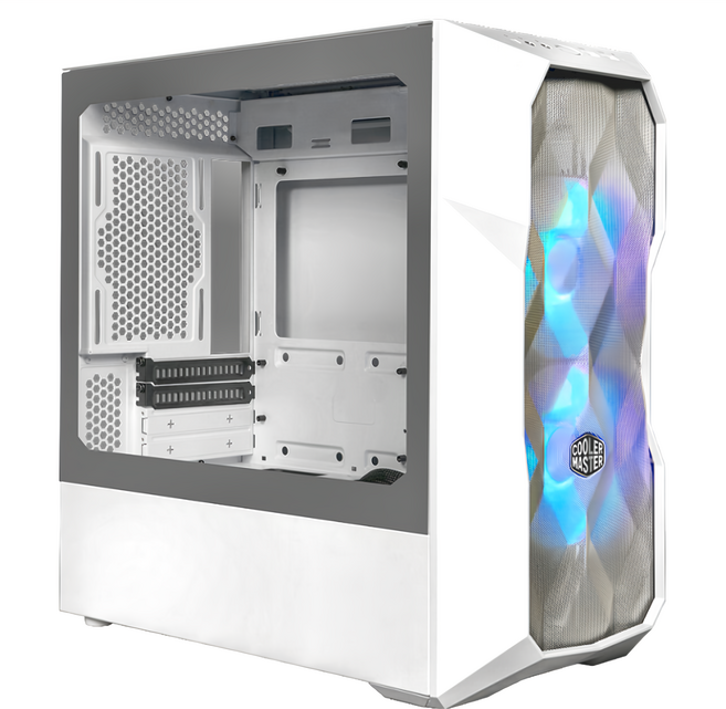 COOLER MASTER 酷碼 MasterBox TD300 Mesh 玻璃側板 電腦機殼 ARGB風扇, M-ATX, 白色, 1個