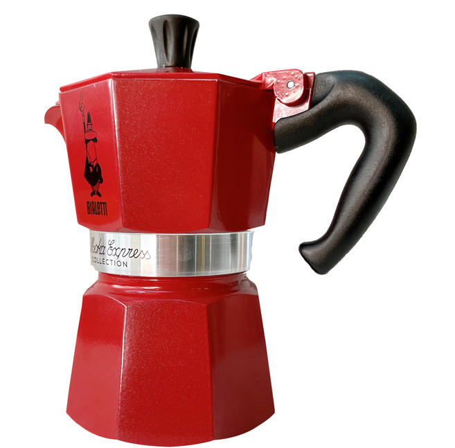 Bialetti 拜雷提 經典摩卡壺 櫻桃紅 3杯份, 1個