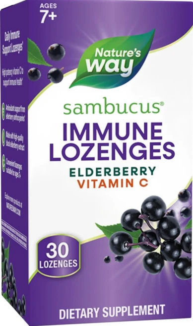 네이쳐스웨이 오리지널 샘부커스 스탠더다이즈드 엘더베리 로젠지, 1개, 30정 - 쿠팡