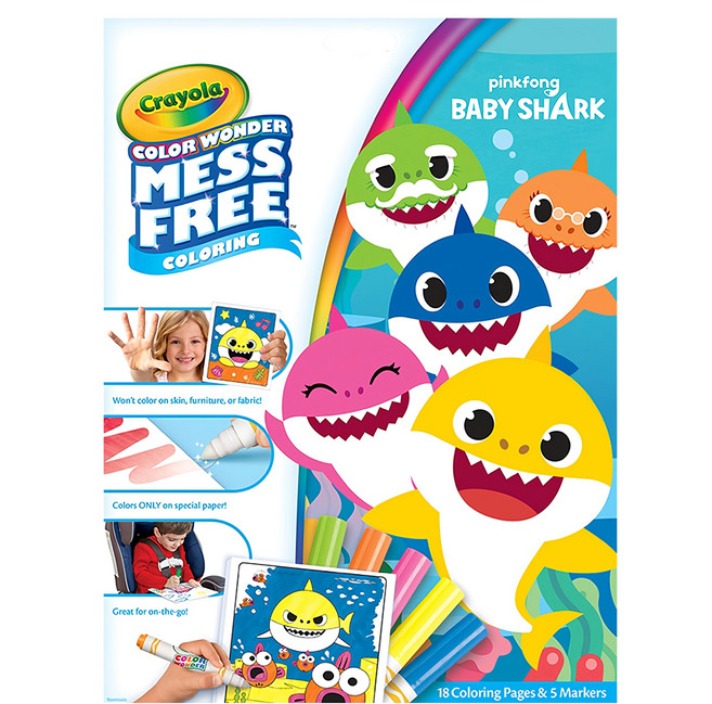 Crayola 繪兒樂 神彩著色套裝, 鯊魚寶寶 白色筆桿, 1組
