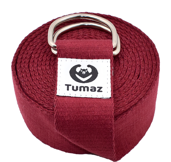 Tumaz 月熊 瑜珈伸展帶, 醉人酒紅, 1條
