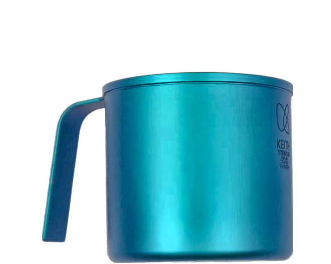 keith Titanium 鎧斯 炫彩鈦杯 Ti3257 直徑8.5 x 8cm 400ml, 翡翠青, 1個