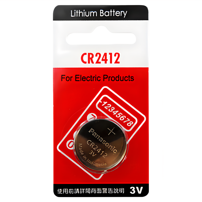 Panasonic CR2412 鈕扣電池, 1顆, 1個