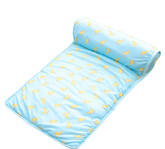 涼感水果墊 + 靠枕 467g, 藍色香蕉