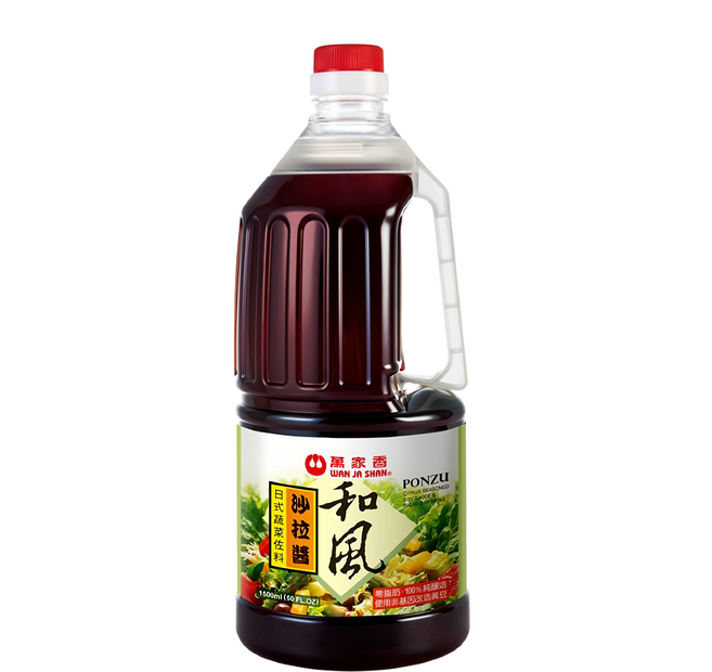 萬家香 和風沙拉醬 日式蔬菜佐料, 1.5L, 1瓶