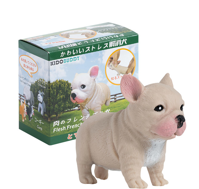 KIDO BUDDY 紓壓犬 法國鬥牛犬 8 x 4 x 7cm 奶油色, 1個