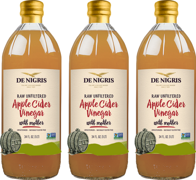 De Nigris 德尼格斯 未過濾蘋果醋, 1L, 3瓶