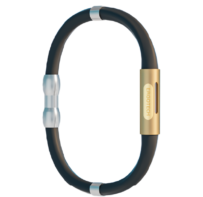 Ergotech 人因科技 Anion 負離子能量矽膠手環 黑色 2000單位以上負離子 親膚抗敏 柔軟耐拉扯, 1條