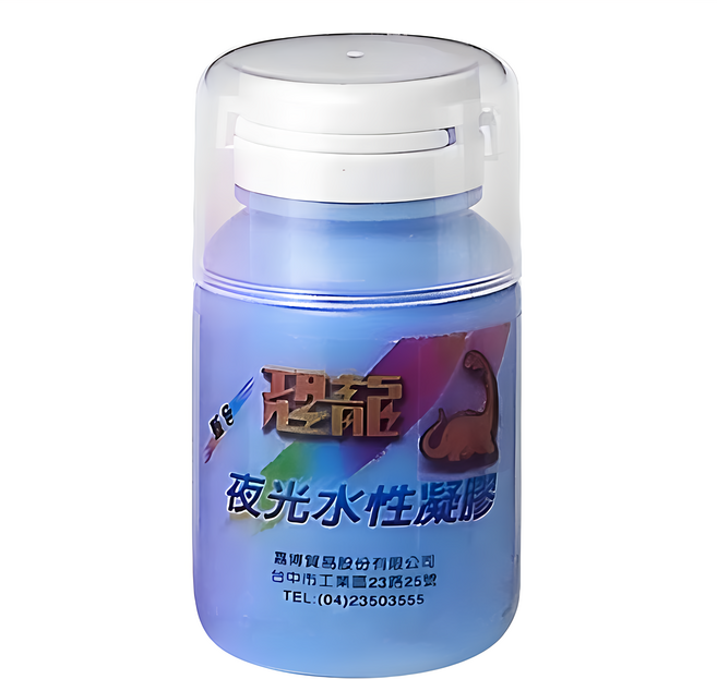 PUFF DINO 恐龍 夜光水性凝膠 藍色, 60ml, 1色
