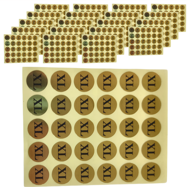 華麗牌 尺寸標籤 WL-3413 420張 / 包, 20包, 金 + 黑