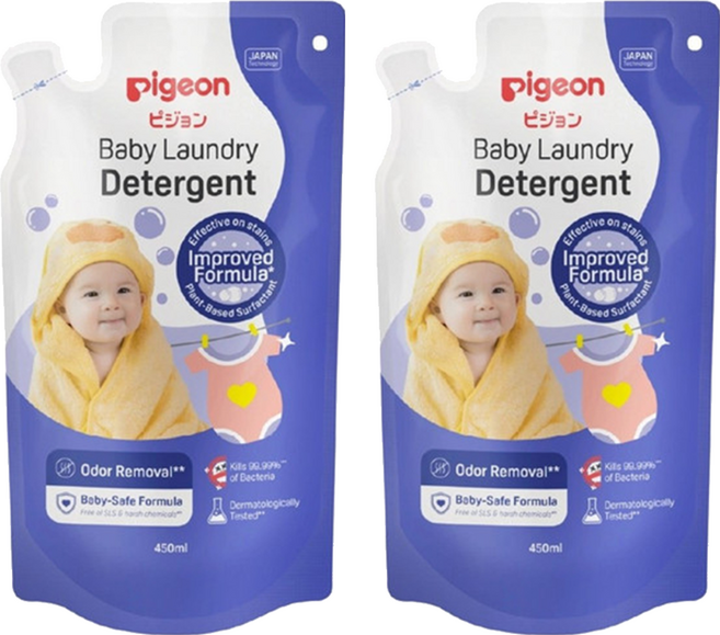 pigeon 貝親 嬰兒洗衣精補充包, 450ml, 2包