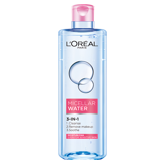 L'OREAL PARiS 巴黎萊雅 台灣公司貨 3合1卸妝潔顏水 保濕型, 400ml, 1瓶