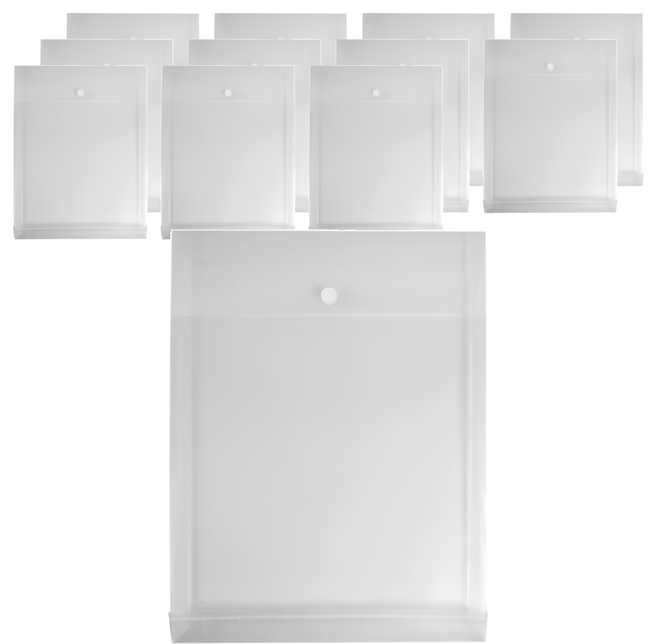 DaTaBanK 三田文具 A4直式黏扣公文袋 透明 103-A4, 透明色, 12個