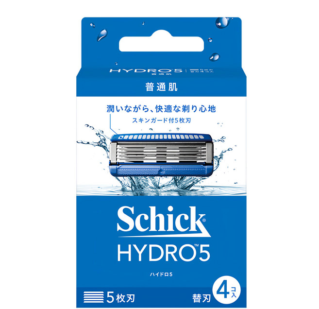 Schick 舒適牌 HYDRO 5 水次元5 刮鬍刀頭, 4入, 1盒