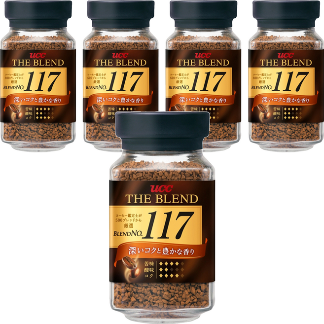 ucc THE BLEND 117即溶咖啡, 即溶咖啡粉, 90g, 5罐