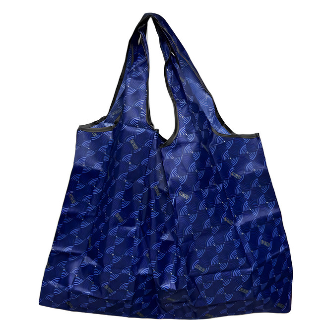 FIFIOO 厚實環保購物袋 可折疊收納 大容量 15-20KG承重 58 x 40cm 日式和風藍