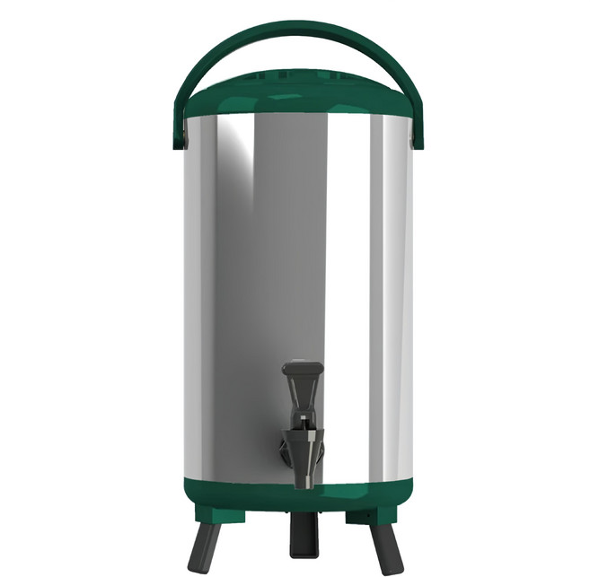 WORTH IT 渥思 日式不鏽鋼保溫茶桶, 孔雀綠, 12L, 1個