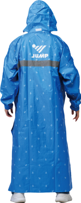 JUMP 將門 側穿升級版套頭風雨衣 雙手袖雙蓋片PLUS+ 專利側穿設計 隱藏式收納雨帽 高標準耐水壓布料, 天空藍