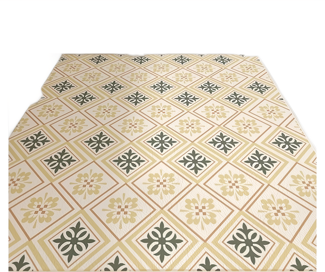 Arbor Home 喬木居家 復古花紋PVC抹淨地墊 防水防油 清潔方便 抓地防滑, 未名花開, 1件